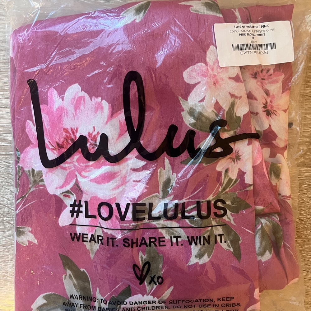 NWT Lulus Love of Romance Pink Floral Print Satin Cowl Neck Maxi Dress - Picture 6 of 8